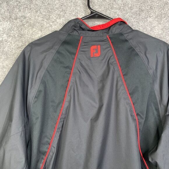 FootJoy DryJoys Tour Collection Short Sleeve Windbreaker Jacket Black Large - Picture 8 of 8